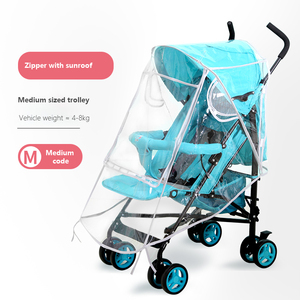 Léger Double fermeture éclair bébé voiture pluie protecteur poussette couverture respirant accessoire produit remplacement - Product Image 3