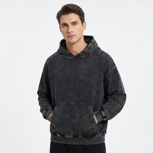 Sudadera con capucha personalizada al por mayor para hombre, 280 g/m², algodón, felpa, lavado ácido, para marcas de ropa urbana estadounidenses, proveedor mayorista - Product Image 1