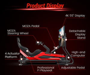 Renixsim công viên thực tế ảo thương mại phản hồi thời gian thực F1 simracing buồng lái cắm & chơi chuyển động đầy đủ 4 DOF xe đua - Product Image 3