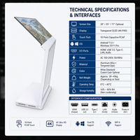 Écran tactile interactif OLED transparent de 30/55/77 pouces, haute définition, design ultra-fin, adapté aux écrans haut de gamme