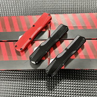 Couteau OTF 19CM, lame en acier Damas, manche en alliage de zinc, couteau pliant de poche portable, camping en plein air, EDC, OEM personnalisé, vente en gros