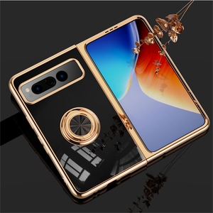 ที่ยึดแบบห่วง6D เคสฝาปิดแบบเจล TPU สำหรับ <span class=keywords><strong>Google</strong></span> Pixel พับได้เคสติดรถยนต์โครเมี่ยมสำหรับ Galaxy Z Fold 5/Fold 6 - Product Image 6