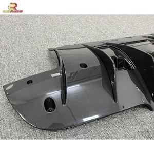 Novit Style Dry Carbon Fiber Rear Bumper <b>Diffuser</b> <b>for</b> Ferrari 488 GTB Spider 2015-2018 Carbon Rear Lip <b>Car</b> Conversion Kits Parts - Product Image 3