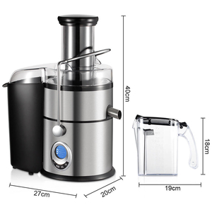 Extractor de Jugos Eléctrico 4 en 1, Potente, Boca Ancha, Acero Inoxidable, 800W, Capacidad de 400mL, para Vegetales, Uso Doméstico - Product Image 6