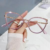 Lunettes rétro personnalisées à monture métallique lunettes vertes style œil de chat lunettes en métal pour femmes montures de lunettes