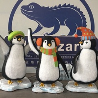 Modèle de pingouin animé en silicone réaliste de haute qualité attrayant de Blue Lizard