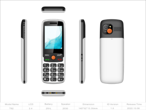 <span class=keywords><strong>Telefono</strong></span> <span class=keywords><strong>con</strong></span> Caricatore da Scrivania, Display da 2.4 Pollici, Batteria da 1800mAh, 25BI, Stampa Logo su <span class=keywords><strong>IT</strong></span> Telefoni 4G <span class=keywords><strong>con</strong></span> Supporto VoLTE e Pulsante SOS per Anziani - Product Image 3