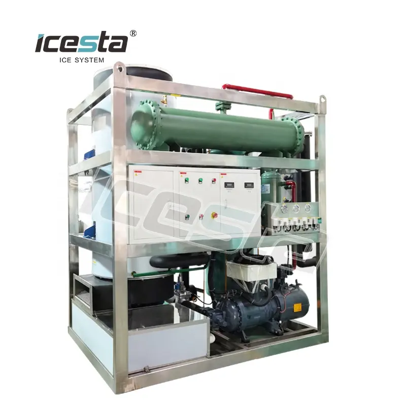 Icesta vente industrielle 1 5 10 tonnes cristal cylindre Tube Machine à glace pour philippines