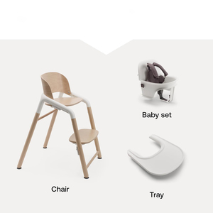 Custom Wooden Baby High Chair, Adjustable in 1 Second, Easy to Clean, Safe and Ergonomic <strong>Highchair</strong> Suitable <strong>From</strong> Birth - Product Image 3