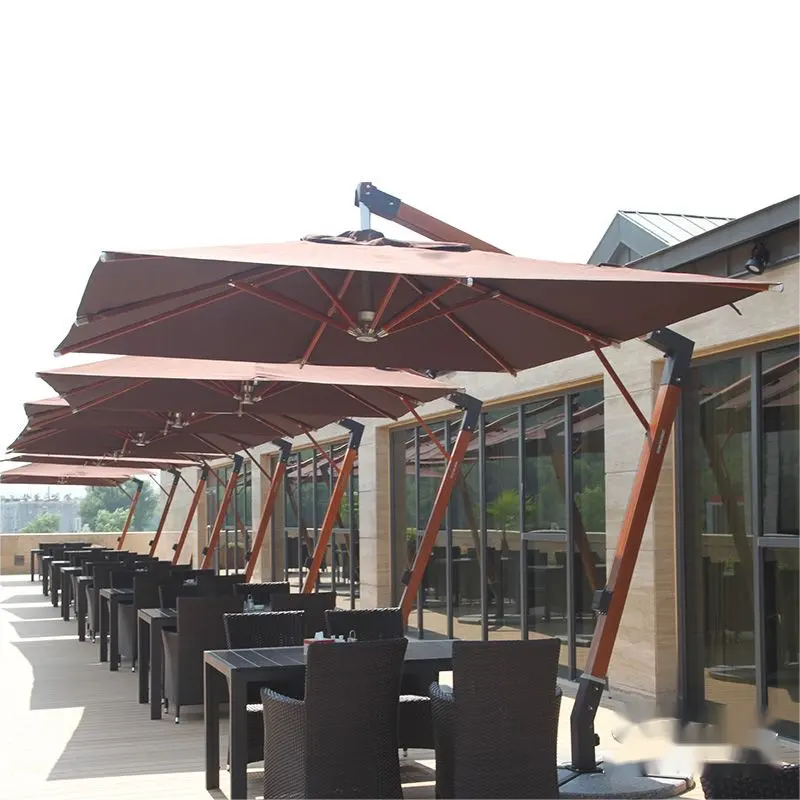 Ot bán 3*4m không thấm nước vuông parasol nhôm Patio ô Roman parasol cho vườn với ánh sáng LED