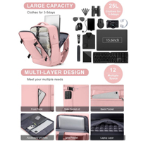 Tas Ransel Profesional Anti Air OEM Logo untuk Wanita Pria, Laptop 15.6 Inch, Tas Kuliah Kapasitas Besar, Ransel Bisnis