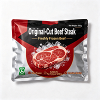 Groothandel fabrieks prijs op maat gemaakte driezijdig gesealde vochtbestendige gravure bedrukte hitte verzegelde voedselverpakkingszakken voor steak