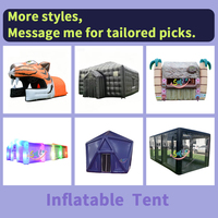 Casa Inflable con Temática Navideña, Cueva de Santa Claus, Cabaña de Jengibre, Área de Juegos Inflable para Niños, Alquiler para Fiestas de Navidad