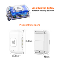 Traceur GPS pour animaux de compagnie RingBell avec lumières colorées, dispositif de positionnement intelligent mondial, mini-collier et carte SIM eSIM