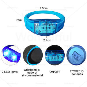 Bracelet LED avec logo personnalisé, taille ajustable, bracelets lumineux pour partie, danse, feu d'artifice, cadeaux, costumes, bonbons - Product Image 6