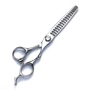 440C Thinning Shears For Men Slicked Back Hair Stainless Steel Blunt Tip Medium Handle Professional Hair Cutting Scissors - Product Image 3