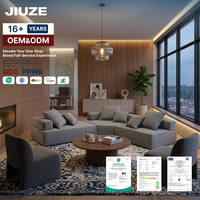 L-förmiges Dreisitzer-Sofa-Set, modern, modular, Apartment Mall-Green, bequeme Polster-Sofakombination für Villen