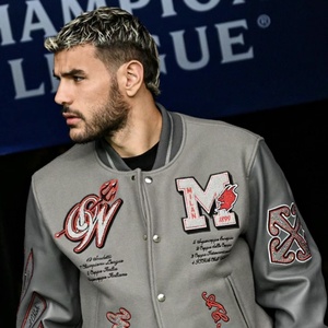 Giacche da <span class=keywords><strong>moto</strong></span> personalizzate in maglia da Baseball ricamata alla moda <span class=keywords><strong>giacca</strong></span> Varsity in lana da <span class=keywords><strong>uomo</strong></span>