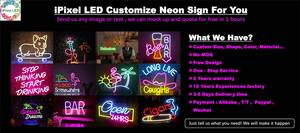 IPixel livraison directe tatouage populaire personnalisé veilleuse personnalisable néon Logo <span class=keywords><strong>pour</strong></span> boutique <span class=keywords><strong>bar</strong></span> club décor étanche lumière LED néon - Product Image 6