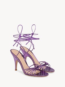 OEM ODM <span class=keywords><strong>Tacchi</strong></span> <span class=keywords><strong>Alti</strong></span> da Donna Estivi per Esterni, Sexy, con Stampa Serpente Metallizzata, Cinturino alla Caviglia, Allacciatura, Tacco a Spillo, Punta Aperta, per Feste ed Eventi Serale - Product Image 3