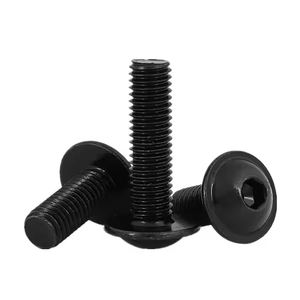 ISO 7380-2 M3 <b>M4</b> M5 M6 M8 M10 Grade 10.9 High Strength Black Oxide Carbon Steel Allen Key Bolts Socket Flange Button Head <b>Screws</b> - Product Image 1