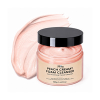 Nettoyant moussant crémeux parfum pêche pour le visage, doux, hydratant et nourrissant, usage quotidien, fourniture OEM