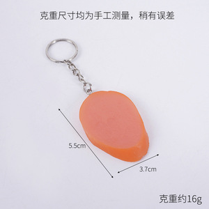 Llavero de juguete de simulación de salchicha, hot dog y jamón, modelo de carne de PVC, colgante de simulación - Product Image 6