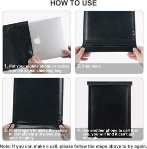 Sacs de protection <span class=keywords><strong>anti</strong></span>-piratage EMP RFID (lot de 5) pour ordinateurs portables, tablettes, téléphones 5G, clés de voiture, résistants à l'eau et au <span class=keywords><strong>feu</strong></span> - Product Image 6