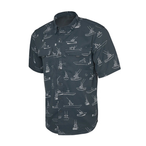 Camisa de pesca con botones de microfibra de poliéster personalizada, sublimada, con absorción de humedad, de bambú, estilo vaquero, lo último en moda, al por mayor - Product Image 6