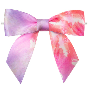 Lazo de Regalo de Satén Arcoíris con Cola Larga y Cierre de Alambre para Cumpleaños, Festivales, Empaque, Decoración de Bodas, Lazo Autoadhesivo - Product Image 2