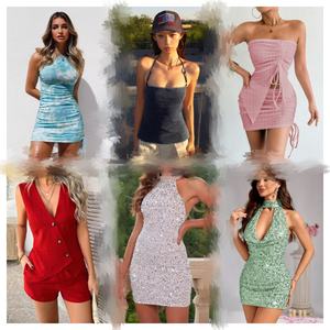 ملابس نسائية فاخرة للبيع بالجملة بالزهور مطبوعة من Cinched مجموعة ملابس صيفية جديدة - Product Image 5