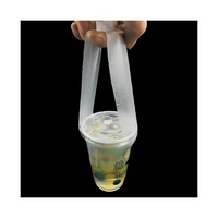 Sacs à emporter pour boissons au lait en forme de T, sacs d'emballage pour gobelets à lait en plastique transparent personnalisés, jetables