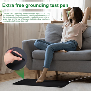 Premium 24x16 pouces tapis de mise à la terre doux coton argent Fiber confort sommeil <span class=keywords><strong>bien</strong></span>-être tapis de <span class=keywords><strong>Yoga</strong></span> pour tapis de souris à la terre - Product Image 4