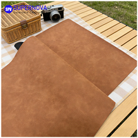 12 x 24 Zoll mittelbraunes/schwarzes Premier Laserable-Kunstleder-Blattmaterial mit Klebstoff – Creekside-Kollektion