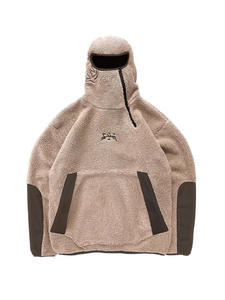 เสื้อมีฮู้ดเชอร์ปาสำหรับผู้ชายปรับแต่งได้สไตล์สตรีทมีซิปครึ่งหน้ามีฮู้ด - Product Image 3