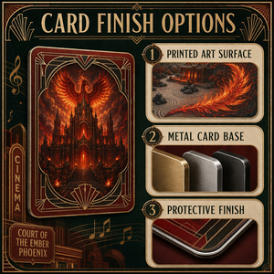 Chef-<span class=keywords><strong>d</strong></span>'œuvre du Phénix de la Flamme : Cartes de collection métalliques premium à 3 couches avec des motifs de feu exquis et des finitions en <span class=keywords><strong>or</strong></span> antique - Product Image 6