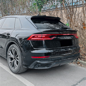 สปอยเลอร์หลังทรง Blade สำหรับ Audi Q8 SQ8 Sline ปี 2019+ สีดำ Piano Black ลายคาร์บอนไฟเบอร์ วัสดุ ABS ติดตั้งที่ฝากระโปรงท้าย - Product Image 1