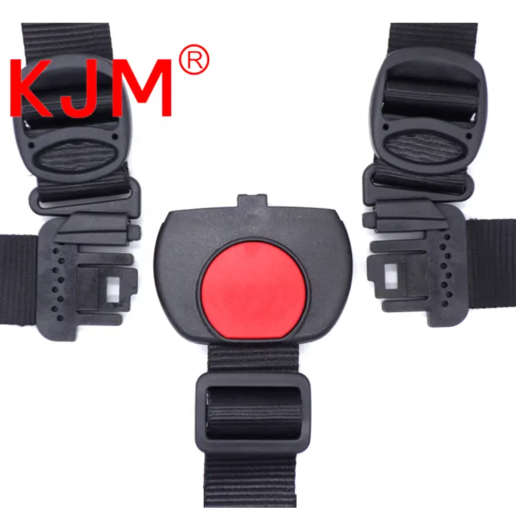 KJM 5 Point Safety Harness Belt mit Plastic Center Release Insert Buckles für Baby Pram Stroller