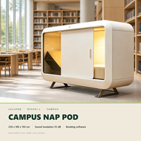 Pod Tidur Kedap Suara dari Baja untuk Perpustakaan Universitas dan Asrama, Ukuran 230x100x150cm, Cocok untuk Sekolah