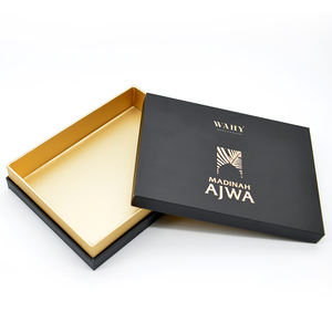 Emballage personnalisé de luxe en or noir mat pour vêtements et sous-vêtements Boîte en papier rigide de deux pièces avec <span class=keywords><strong>base</strong></span> et couvercle Boîte cadeau épaule en papier - Product Image 4