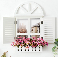 Prix usine personnalisé blanc forme étagères flottantes suspendus support décoratif décor à la maison bois mur fenêtre fleur cadre