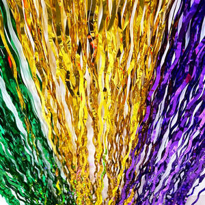 HLC ODM New Orleans Karnevalsparty-Zubehör Mardi Gras Dekoration Metallischer Fransen-Vorhang Festival Event Hintergrund-Dekor - Product Image 1
