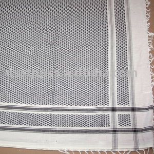 Stylish Men's Ethnic Cotton ARAB Yashmagh Scarf Summer Breathable Skin-Friendly <b>Canvas</b> Wrap Embroidery Daily Outdoor Wear - Product Image 1