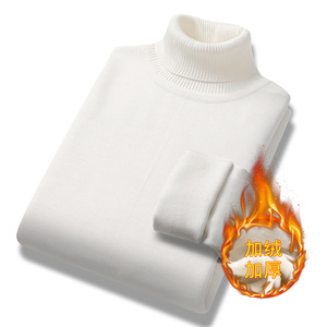 Maglioni <span class=keywords><strong>Slim</strong></span> a Collo Alto da <span class=keywords><strong>Uomo</strong></span>, Invernali in Pile e Maglia Spessa, Moda Maschile - Product Image 5