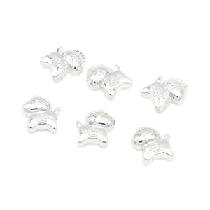 18k Gold <b>Silver</b> Copper Rabbit Spacer <b>Bead</b> Pendant For Bracelet Making D139 - Product Image 5