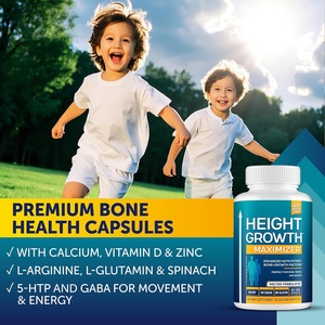 مكمل غذائي طبيعي لزيادة الطول وتقوية العظام وتحسين كثافة العظام للبالغين، 60 كبسولة - Product Image 3