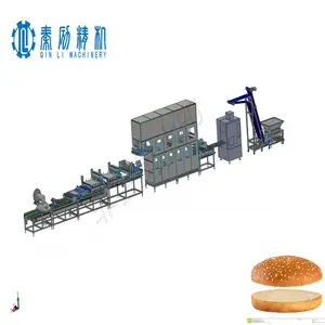 Bäckerei ausrüstung Hersteller hamburger produktion linie Manuelle slicer Maschinen Croissant Form Maschine
