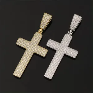 Joyería de moda pareja 925 plata esterlina crucifijo Medieval Jesucristo Cruz encanto colgantes con piedras para hombres