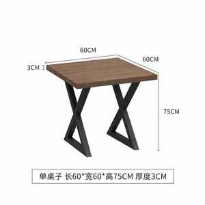 Mỹ Công Nghiệp Phong Cách Cổ Điển Sắt Bàn Ăn Hình Chữ Nhật Rắn Gỗ Thanh Ghế Kết Hợp Cho Trà Sữa Cà Phê Nhà Hàng - Product Image 6