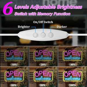 Enseigne néon LED de bienvenue pour magasin, lettres lumineuses suspendues pour intérieur, éclairage d'ambiance, décoration d'entrée, indicateur lumineux 5V 12V - Product Image 2